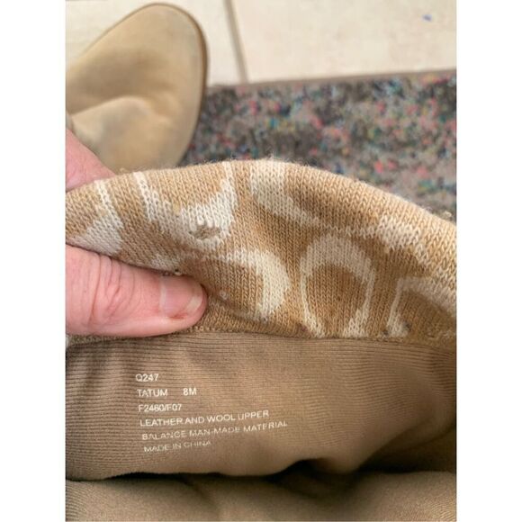 COPY - Coach Women’s Tatum Boots Tan Suede Leather Wool - Picture 6 of 13